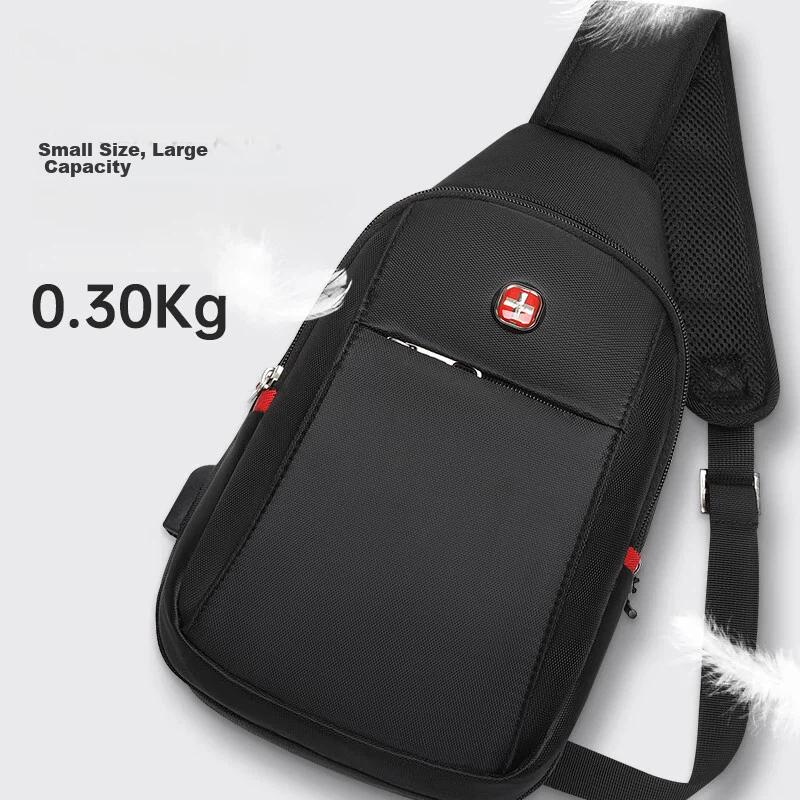 CROSSGEAR Chest Bag, Casual and Sport, Shoulder Bag, Flat Crossbody Bag, Cycling Phone Bag, Storage Pouch
