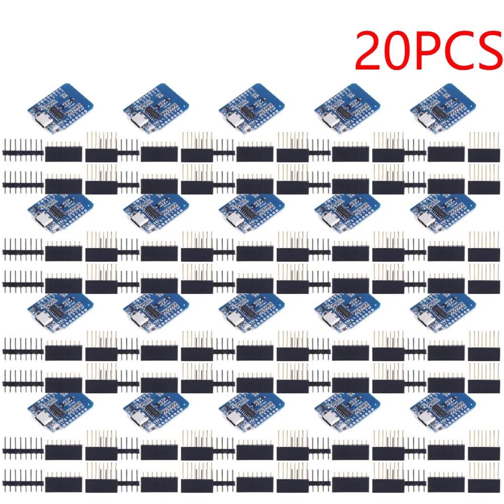 1-20PCS ESP8266 D1 Mini WIFI Development Board ESP-12F CH340G CH340 V2 Usb Wemos D1 Mini Nodemcu Lua Iot Board 3.3V Met Pins
