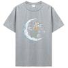 Unisexs Tshirt  Cotton Casual Funny Astronaut Design Print Loose Oneck T Shirt For Unisex Short Sleeve Tshirt Hip Hop Tops Tees