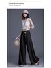 Brand Women's High-Waisted Wide-Leg Trousers - 2026 Spring/Summer Collection: No-Iron, Fashionable, Loose-Fit Casual Pants