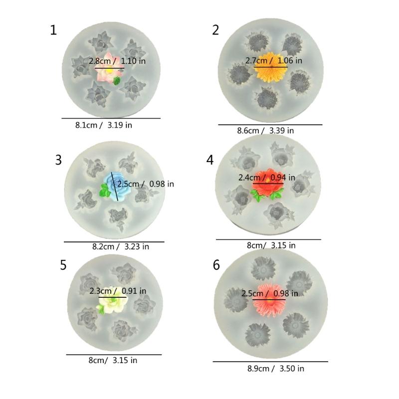 Reusable Silicone Flower Shaped Mold For Resin Clay Jewelry Tools Sturdy Flexible Easy Clean Design
