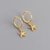 Korean Jewelley Women Sterling Silver Tone Starfish Bead Stud Earrings Gathering Gathering Nuptial Wedding Occasion Pendientes Eh714Trendy Stud