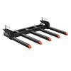 Clamp On Debris Forks To 48" Bucket, 2600 Lbs Capacity Heavy Duty Clamp On Pallet Forks Bucket Attachments, Fit for Loader Bucket Skidsteer Tractor To