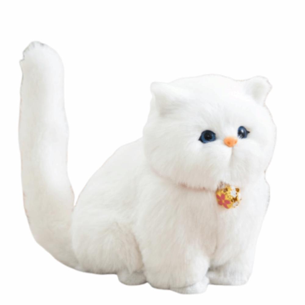 Fluffy Simulation Cat Plush Toy Cute Imitation Cat Plush Doll Plush Cats with Sound  Easter Gifts