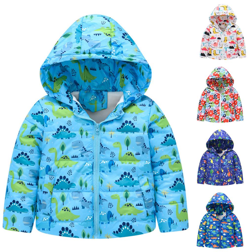 Cheap Children's Padded Jacket Boys And Girls Fashion Print Cartoon