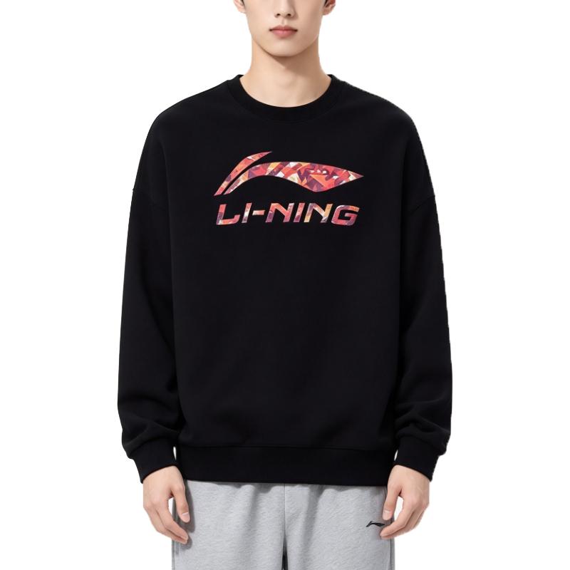 Men's Sweatshirt Li-Ning Thermal Comfortable Versatile Sports Fleece-Lined Sweatshirt Set Men's 2-Piece Set