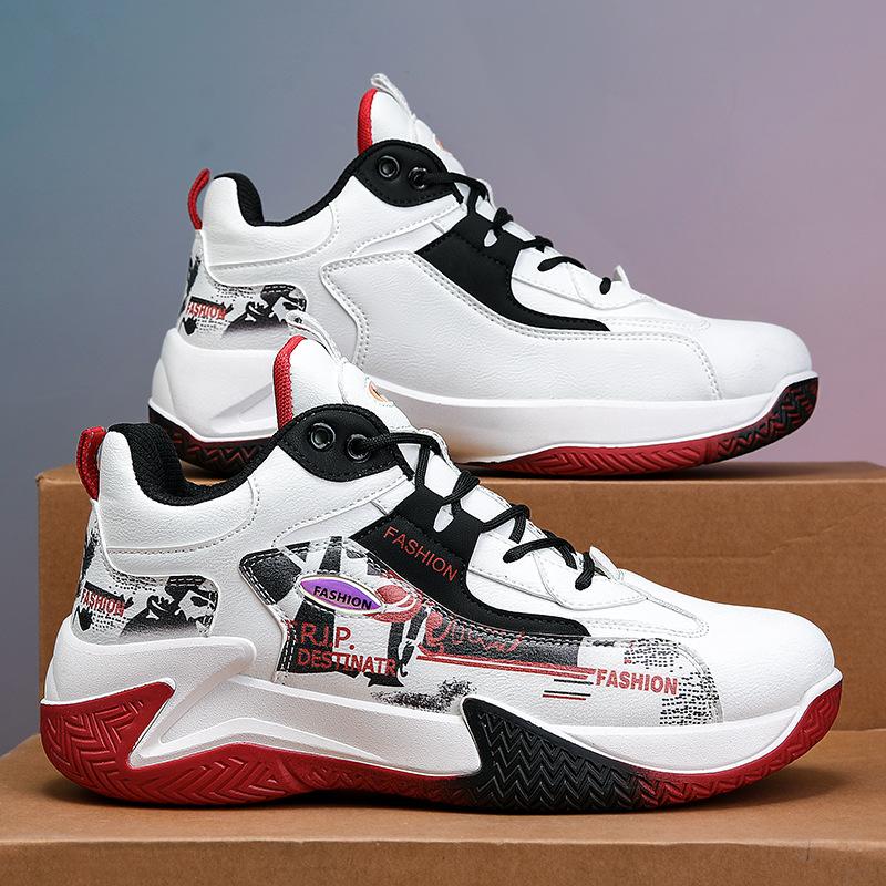 

Баскетбольные модные кроссовки мужские летние высокие нескользящие молодежные спортивные беговые для учеников средней школы повседневные мужские кроссовки 45