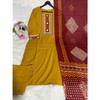 Bollywood Pure Cotton Ethnic Kurti Pant Dupatta Set Indian Women Top Kurta Set