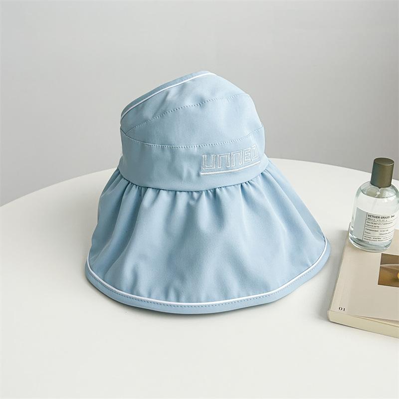 Style Hat Versatile Exquisite Letter Womens Sunshade Fishermans Hatscaps
