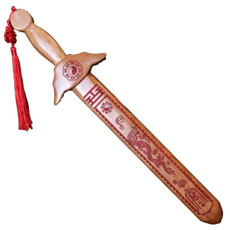 Wood Mahogany Sword Katana Sword Safe Carve Handicraft Peach Wood Toy Knife for Children Kids Chinese Traditional Gifts