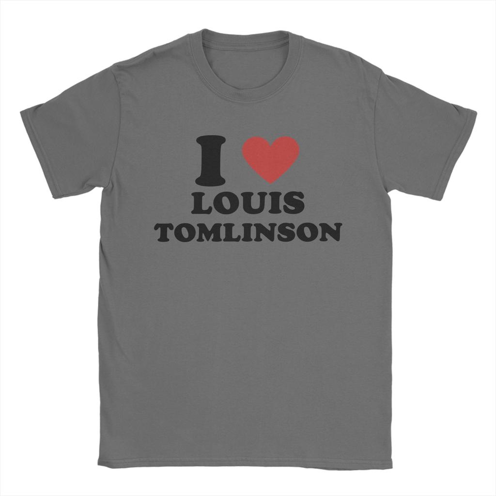 Men TShirts I love Louis Tomlinson Novelty Pure Cotton Tee Shirt Short Sleeve  T Shirt O Neck Clothing Birthday Gift