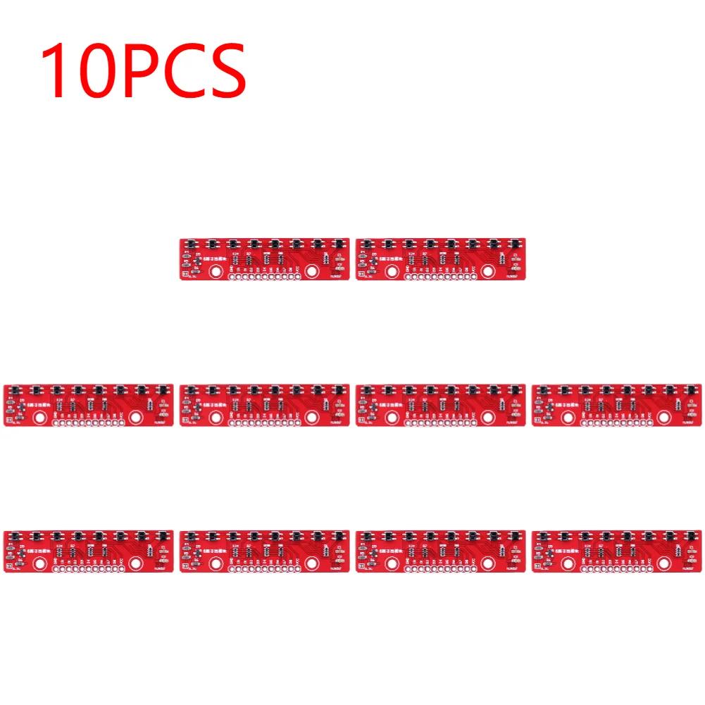 10-1PCS 3.3V-5V Line Follower Infrared Detection Sensor 8 Channel 8Bit Detector Hunt Board PCB Infrared Detection Module Board
