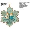 Decorative Window Wall Hangings Snowman Friend Acrylic Hanging Ornament, 2D Xmas Tree Decor with Warm Friendship Engraved Gratitude Keepsakes Message,