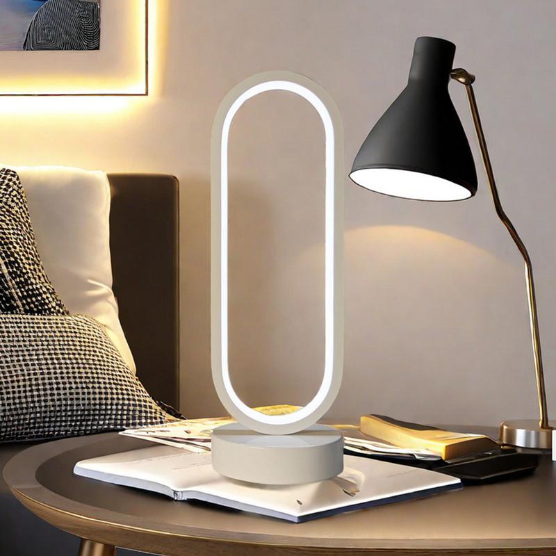 Modern Nightstand Lamp Table Top Lamp Eye-Care LED Decor For Study Desk Nightstand Bookshelf Entryway Hallway Patio Garden