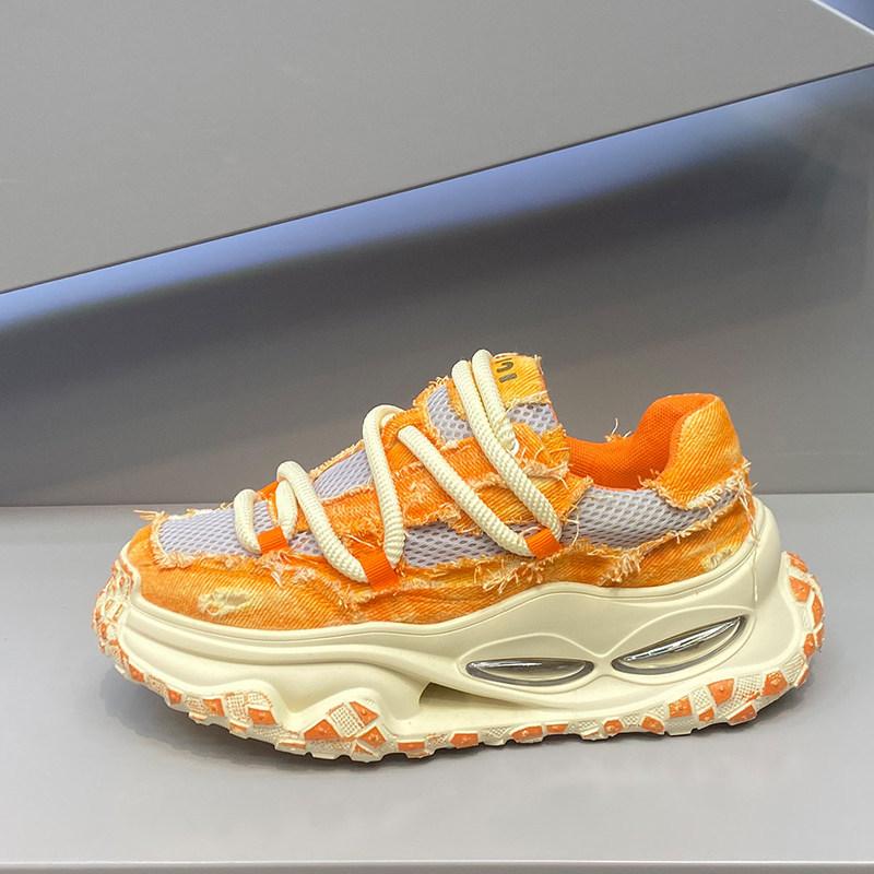 Summer new air cushion bottom dad shoes make old mesh breathable retro casual shoes v2