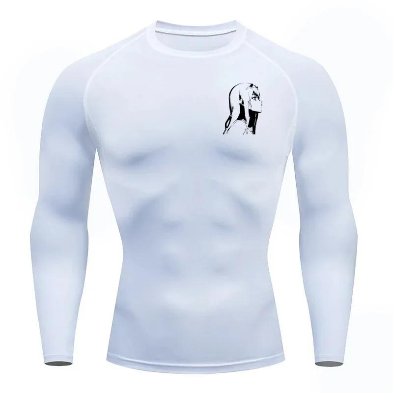 Fitness Sportswear Teenagers Men Tshirt Zero Two Graphic Tops Tight Training Clothes Boys Compression Running Basketball Clothes