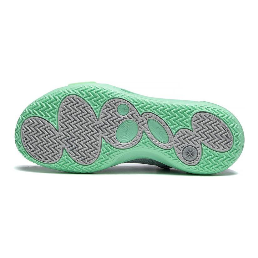 New LiNing All City 11 Youth Cushioning Anti Slip And Wear Resistant Low Top Basketball Shoes Unisex Gray Green ABPT049-1