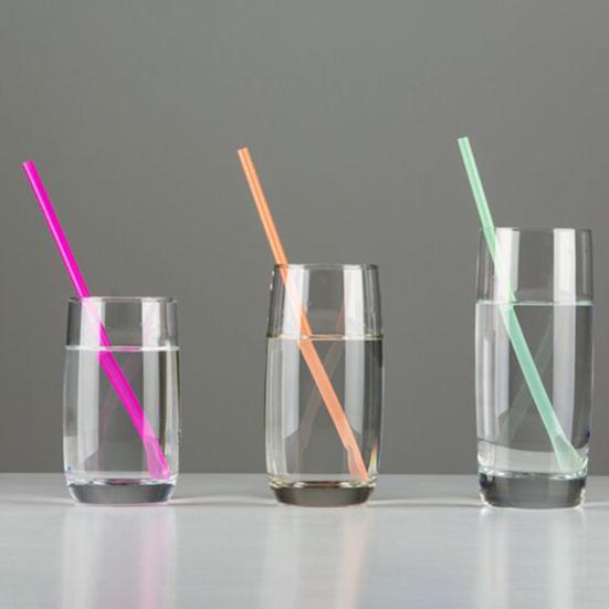 50/100Pcs Spoon Straw for Smoothie, 2 in 1 Disposable Straw with Spoon, Plastic Slush Straw for Milkshake Bubble Tea