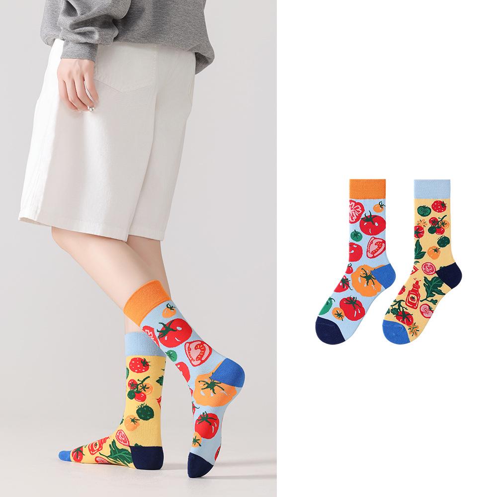 Unisex Trendy Cotton Mid-Calf Socks for Autumn/Winter - Sporty & Casual