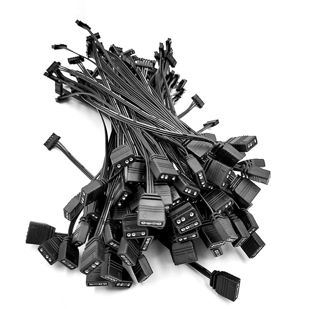 Fan Controller Adapter Cable Small 4Pin/6Pin to 5V ARGB 3Pin for Coolmoon 5V Three-pin to 4pin/6Pin Controller Adapter Cable