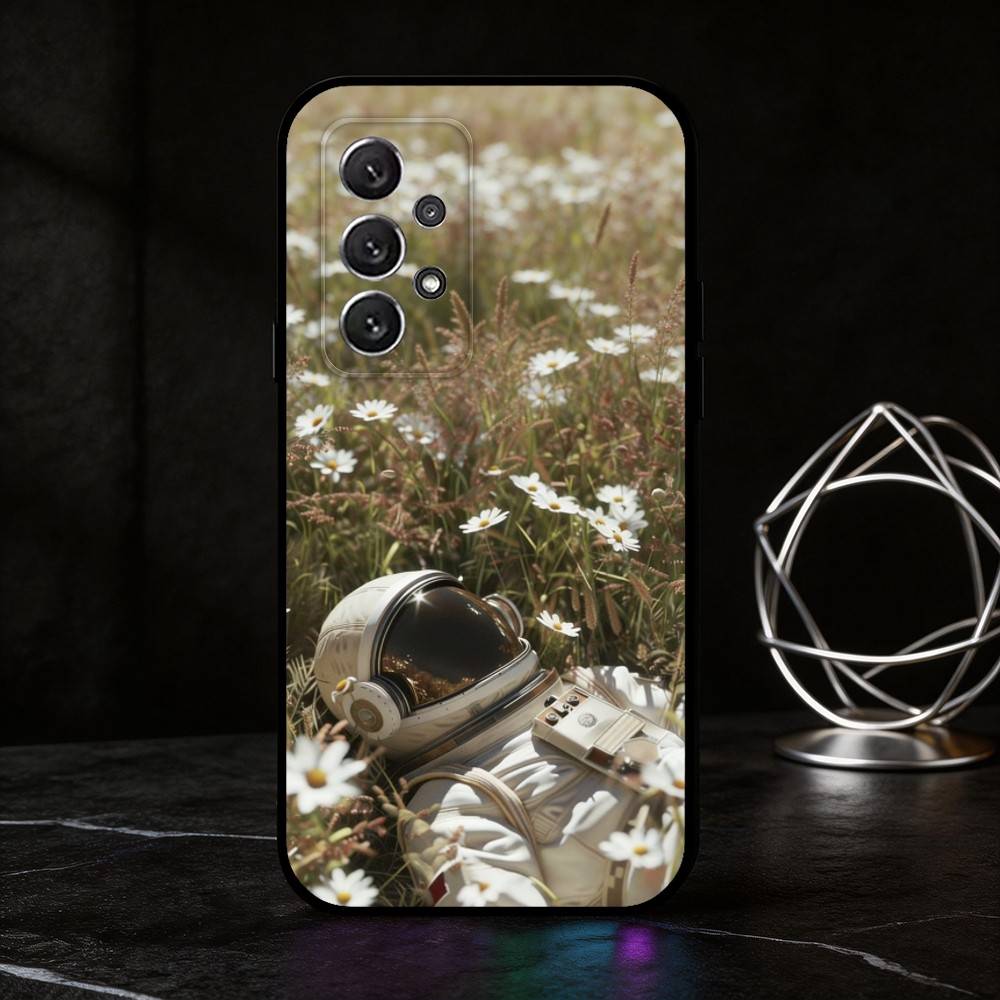 A-Abstract astronaut phone Case For Samsung S25,24,21,22,23,30,Ultra,20,Plus,Fe,Lite,Note Soft Black Cover Samsung S21Ultra