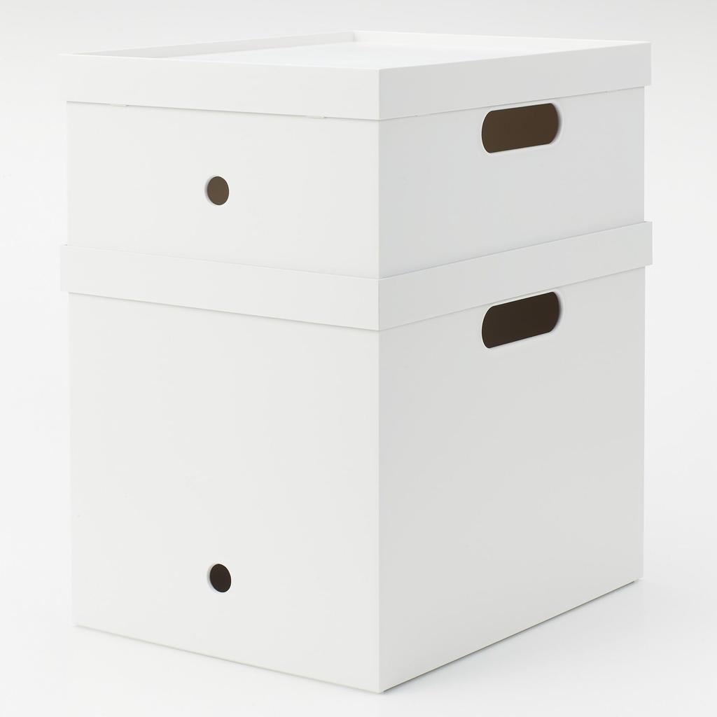 MUJI Recycled Polypropylene File Box Standard W25 x D32 x H12cm White Gray 15930838 1/2 - Approx. /