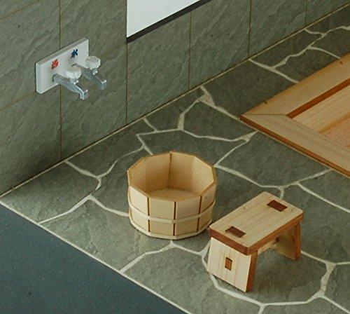 Cobaanii Mokei Studio 1/12 Japanese Building Series Cypress Open-Air Bath Wooden Miniature Kit WZ-012 Assembly Kit WZ-012