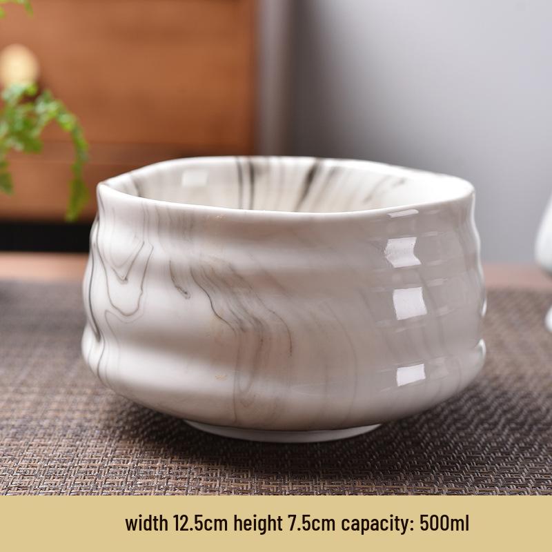 Japanese Matcha Tea Set: Ceramic Bowl, Chasen Stand, and Song Dynasty Style Tools