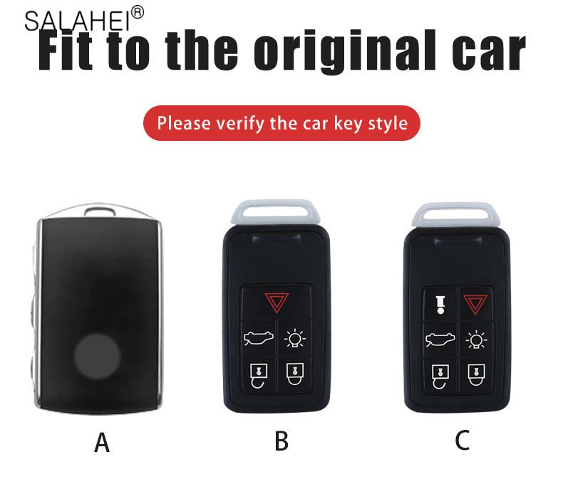 Leather Car Key Case Leather For Volvo C30 Xc40 Xc60 Xc90 S60 S70 S80 S90 Xc90 - V50 V90 S40 D5 T5 T6 Keychain Bag