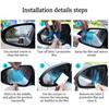 8Pcs Car Rearview Mirror Protective Film, HD Transparent Rainproof/glare/fog Waterproof Film Car Rearview Mirror and Side Window