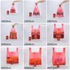 Qianxing Red Disposable Plastic T-shirt Bags