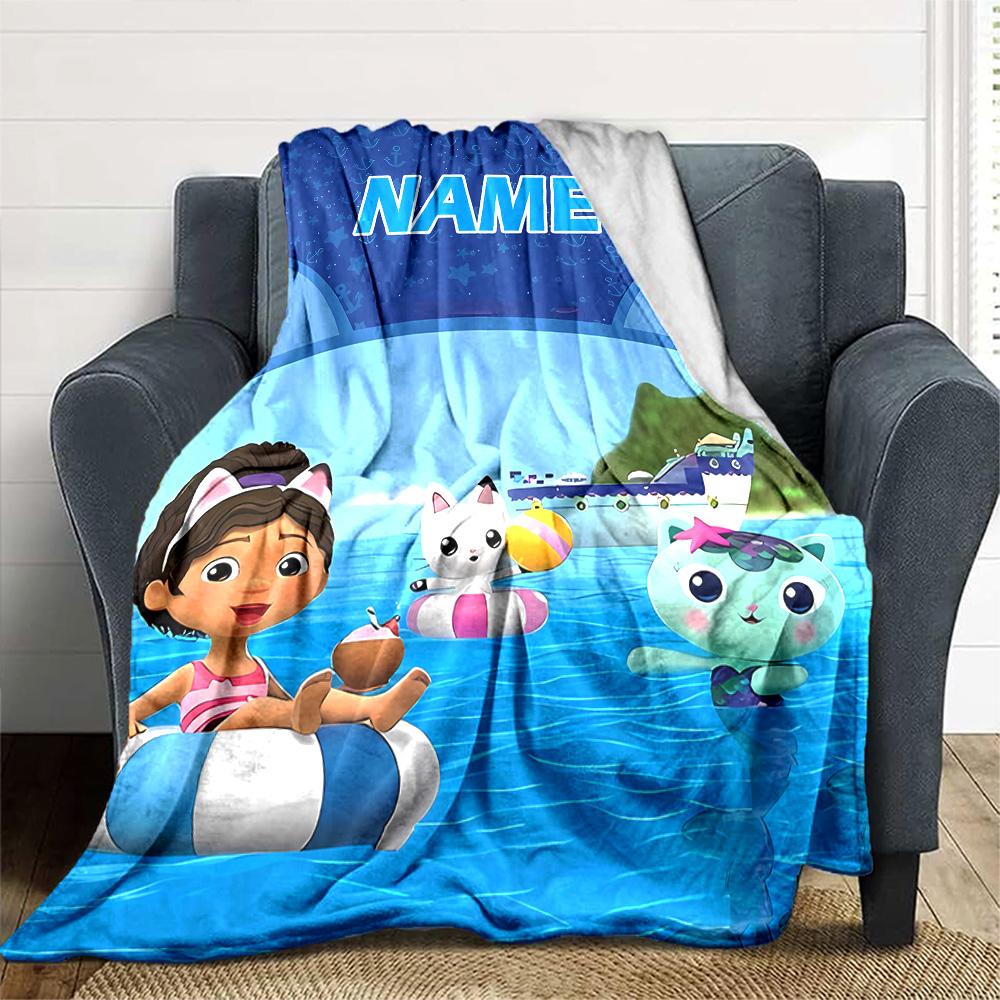 Customizable Gaby's Bubble House3 Throw Blanket – Personalized Name, All-Season Cozy Snug Blanket, Machine Washable, Personalized Blanket