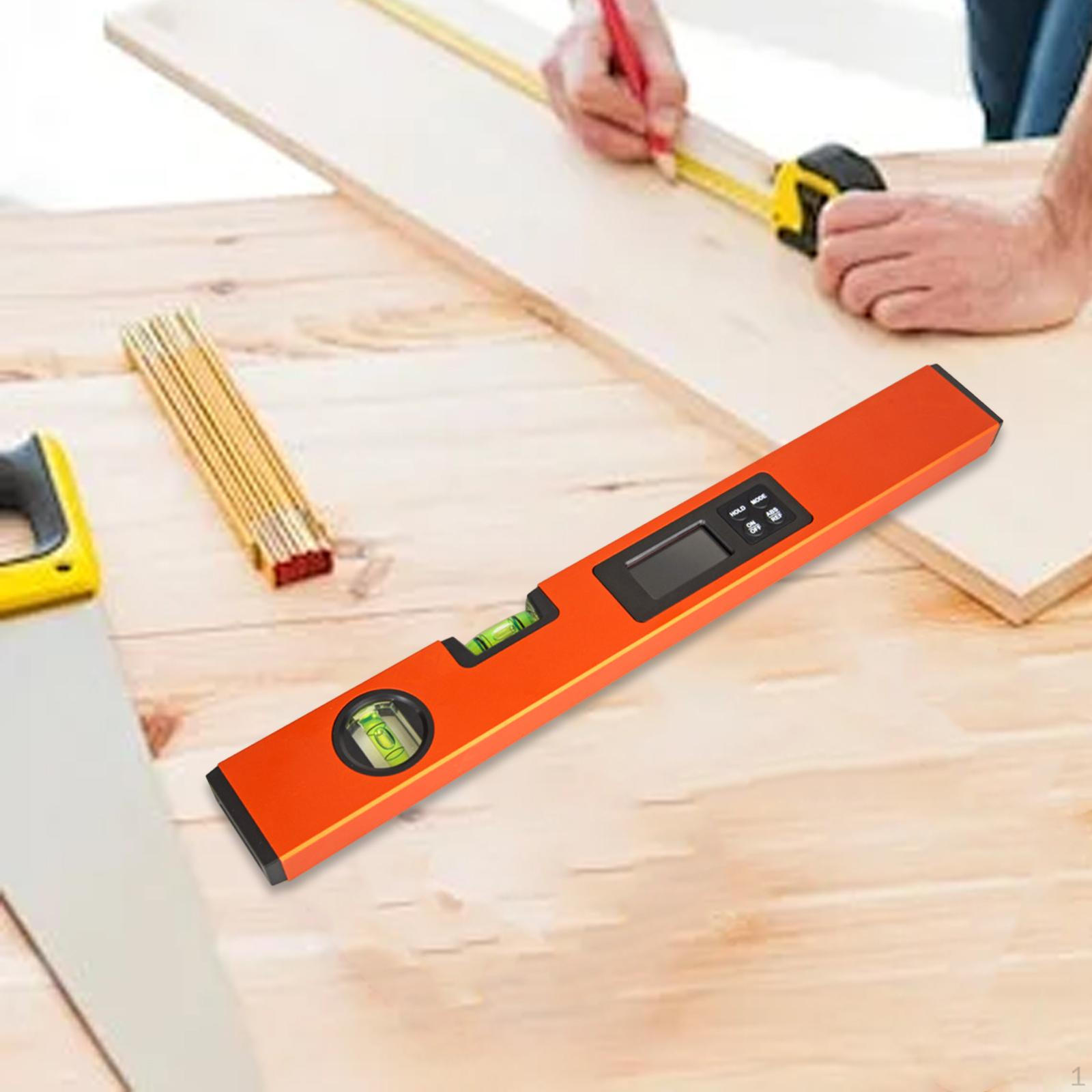 

Digital Level Aluminum Alloy Body Measuring Layout Tool 16 inch for Indoor and Outdoor Work