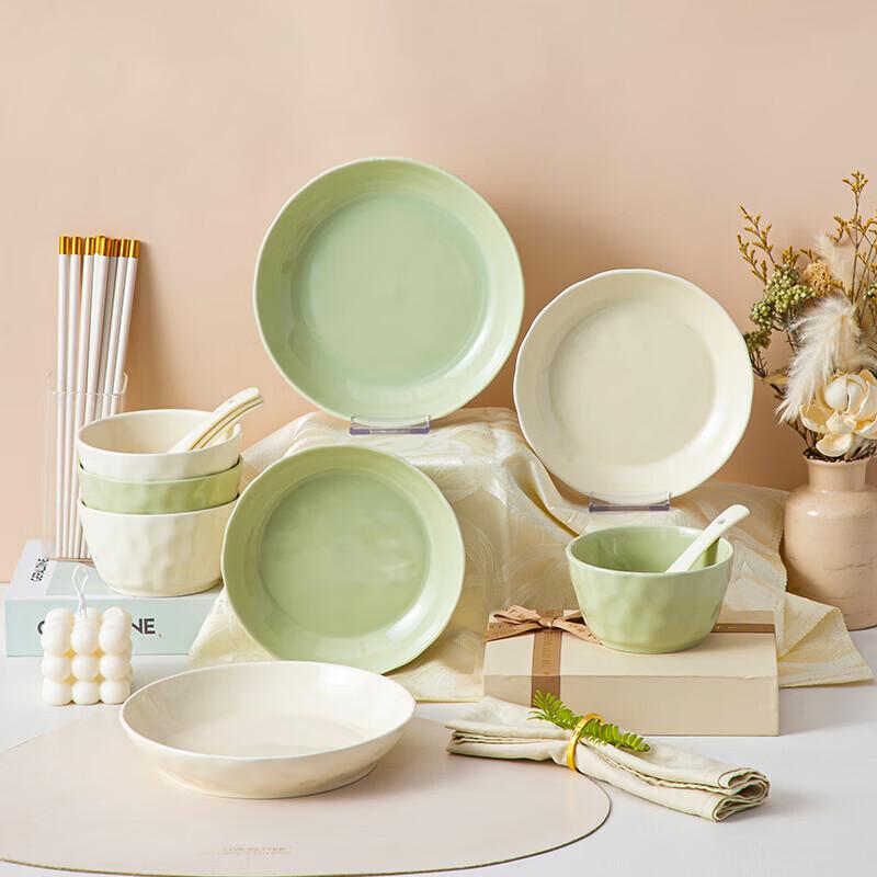 Weidu Macaron Hand-Pinch Ceramic Dinnerware Set