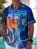 Línea Casual Primavera y Verano Facebook Camisa Hawaiana Estampada 1D Hombres Fabricante Comercial Viento Ligero Maduro Lino