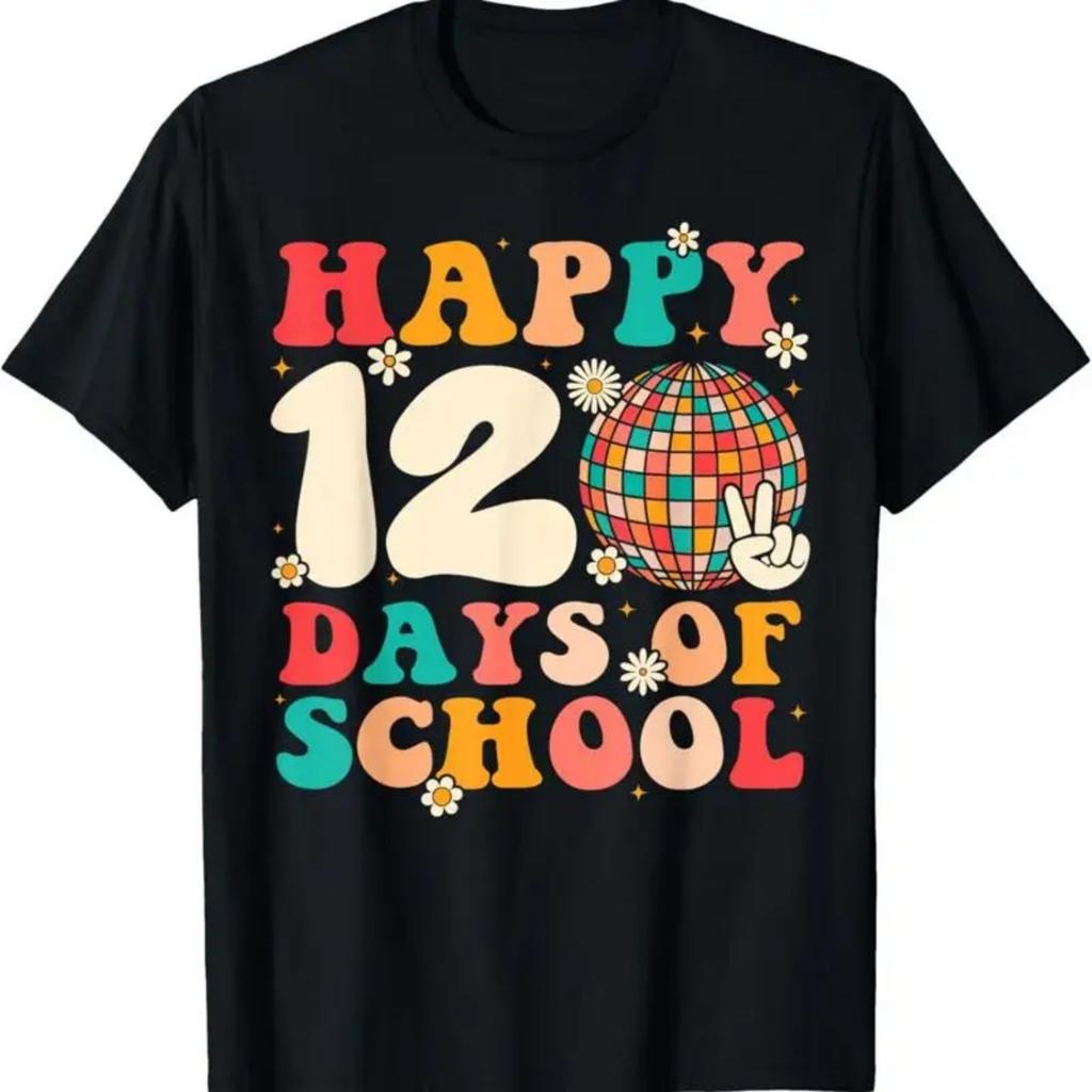 120Th Day Of School Groovy 120 Days Smarter Teacher Student T Shirt