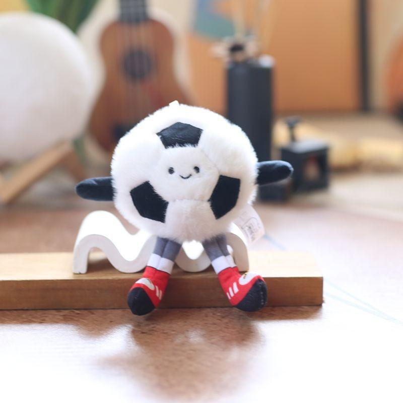 Football Sports Basketball Equipment Pp Cotton Plush Keychain Bag Decor Kids For
