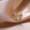 Adjustable Vintage Elegant Bow Open Ring, Fashion Light Luxury Niche, Exquisite Index Finger Zircon Accessory Gifts For Women
