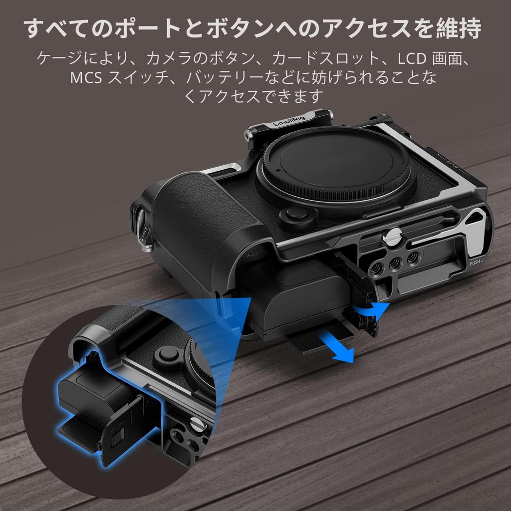 SmallRig Camera Cage for Panasonic LUMIX Aluminum Alloy Full Cage with Quick Release Cold Shoe Mount for Microphone and Threaded 4515 S9, Arca-Swiss