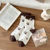 Female Spring and Autumn Retro Cute Cartoon Dog in The Tube Pile Pile Cotton Socks