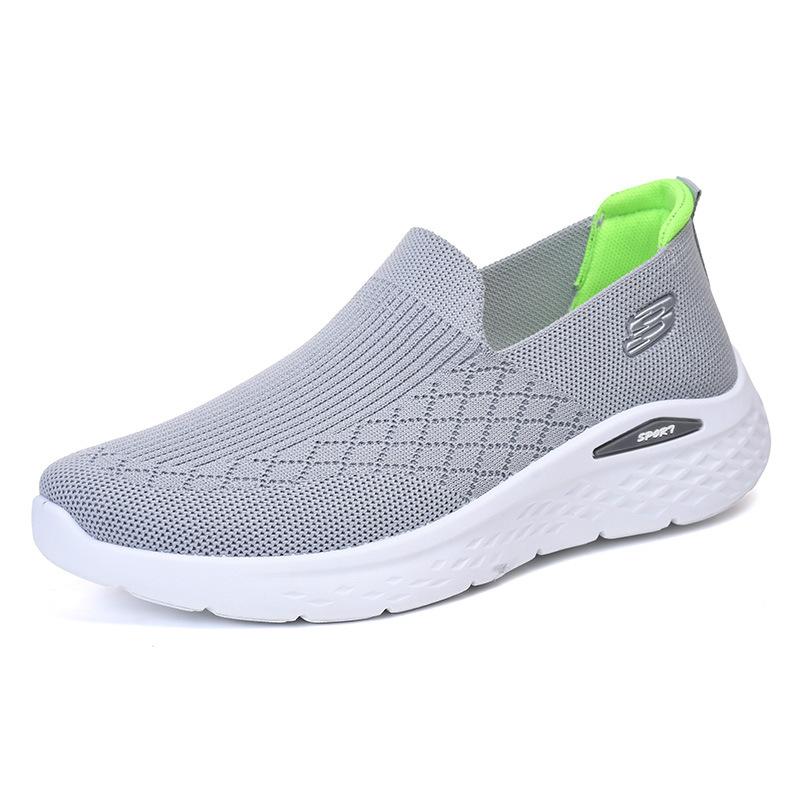 Walking Men Shoes Breathable Soft-soled Non-slip Comfortable Mesh Shoes Casual Shoes