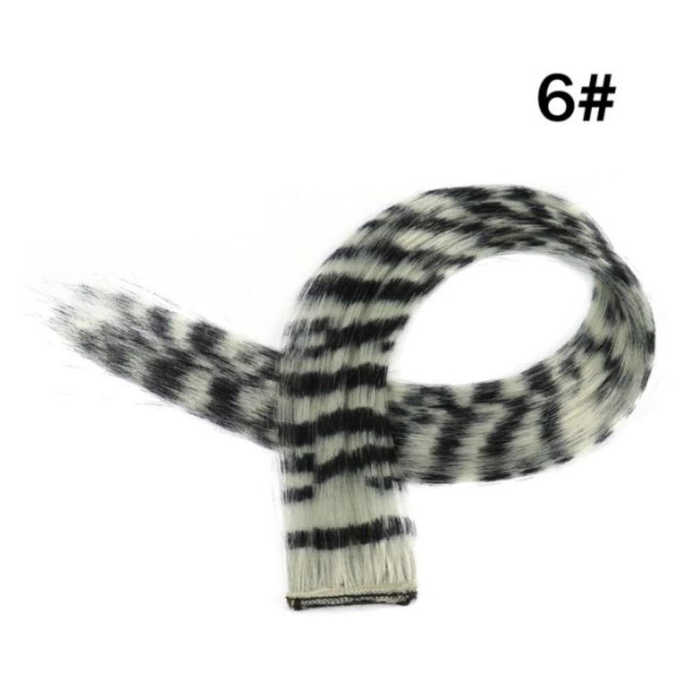 Colorful Hair Accessories Leopard Print Wig Heat Resistant Fiber Feather Hair Extension Piece