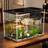 Acvariu ecologic acvariu plastic acvariu pești aurii cu capac ultra-transparent living lux amenajare peisagistică acvariu desktop pești ornamentali