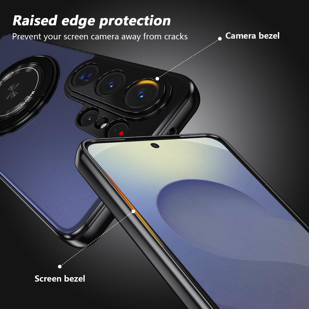 Metallic 360 Rotating Stand Case For Samsung Galaxy S26 Ultra S26+ Plus 5G Magnetic Cover With Camera Lens Protection