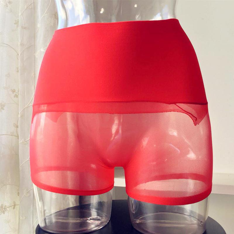 360Nahtlose Nacktbein Niedrige Taille Transparente Strumpfhose Unterwäsche Jeder Schnitt Ultra-dünn Unsichtbar Herren und Damen Sexy Boxer Y20098YY-Penis close&1pc red