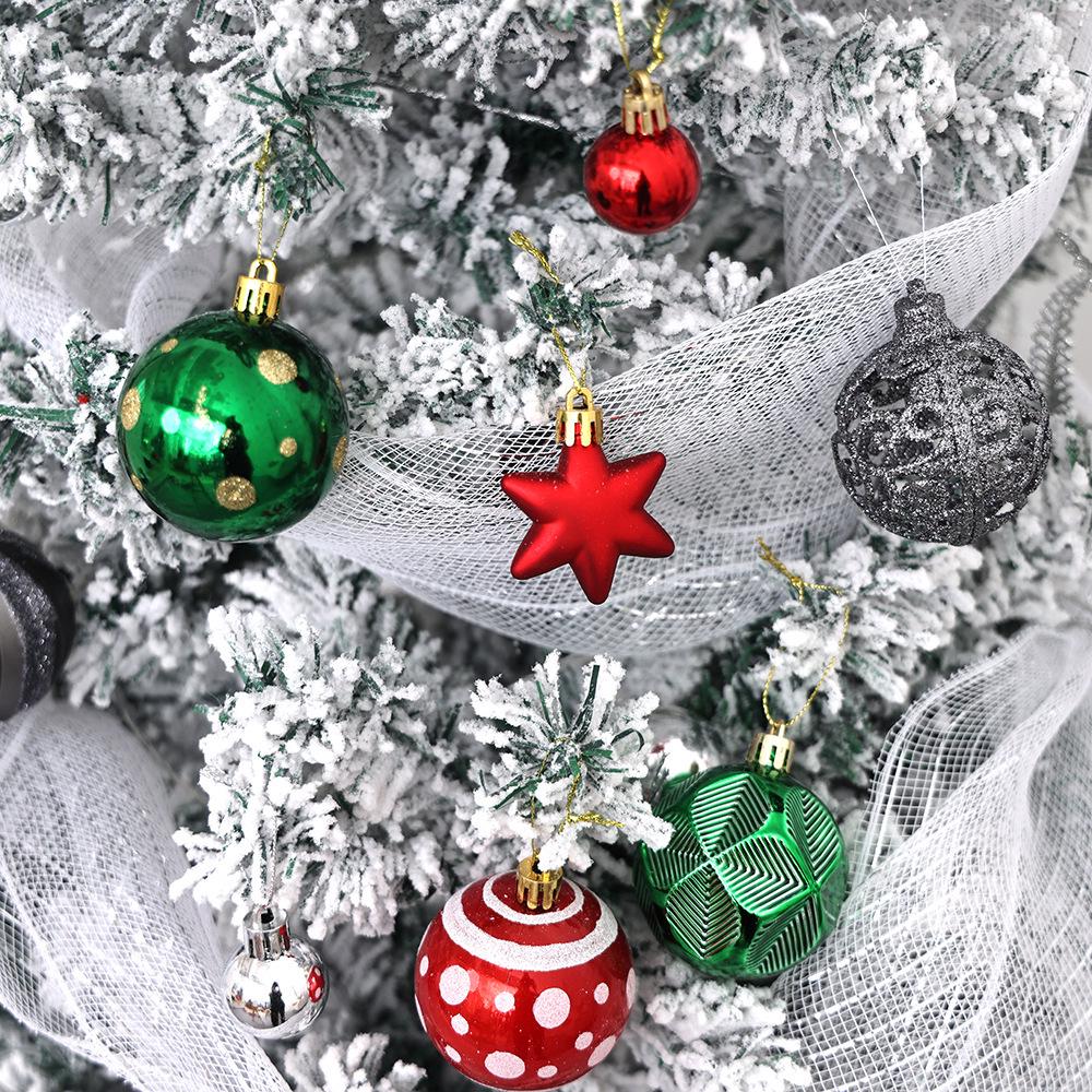 Painted Christmas Ball Gift Box Set - Festive Tree Ornaments & Party Decorations