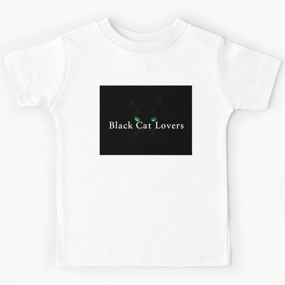 Black Cat Lovers Kids T-Shirt 170