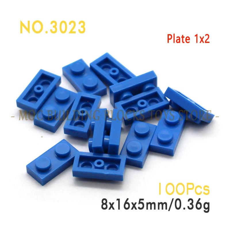 Moc Parts 3023 Plate 1X2 Building Block Bricks Classic Diy Architecture Creative Education Compatible With Accessories Toys