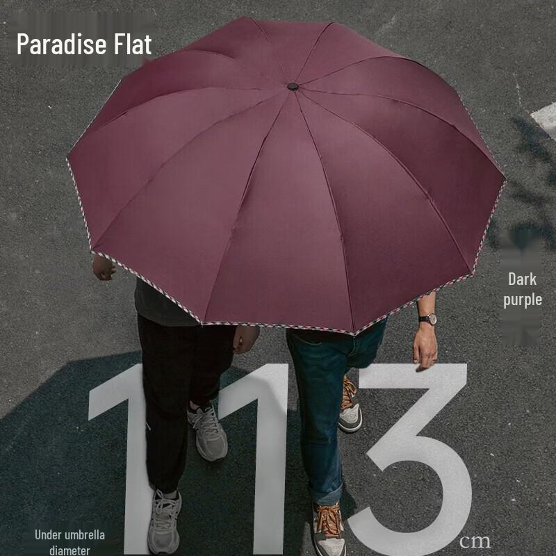 Paradise Umbrella Automatic Large 3-Fold 10-Rib Sun/Rain Umbrella