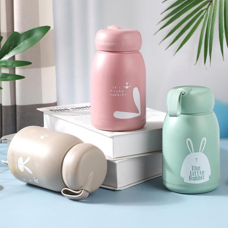 5/10Pcs Rabbit Tumbler Hot And Cold Tumbler Souvenir Glass Cup Thumbler Cup Leakproof Water Bottle Mug Drinkware